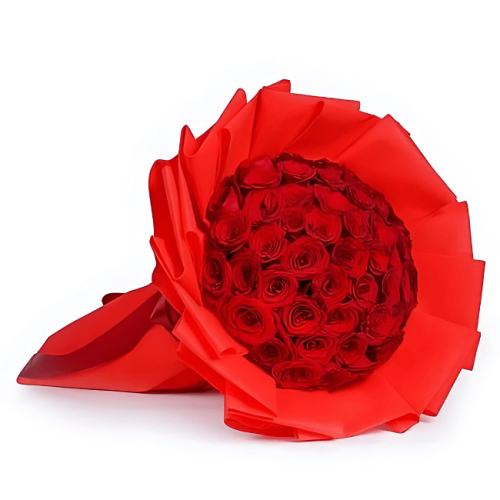 Luxurious 50 Red Roses Bouquet