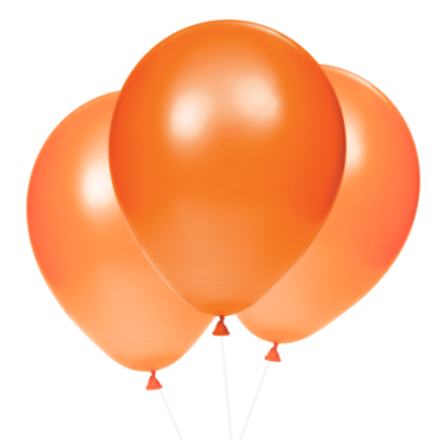Classic 3pcs Orange Party Balloons