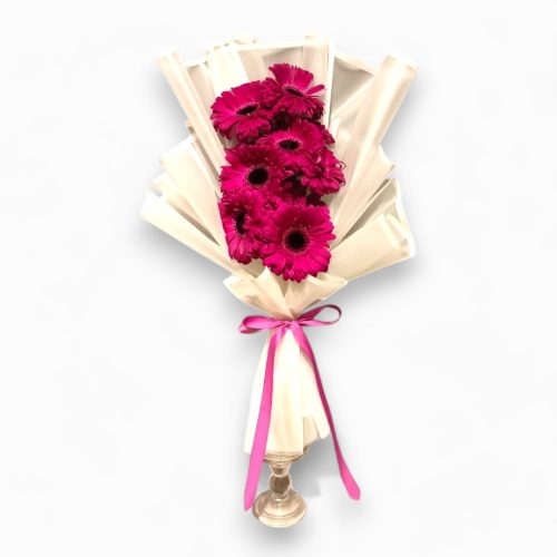 Elegant Hot Pink Gerbera Bouquet
