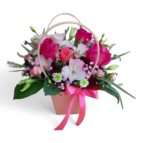 Pink Bliss Floral Basket