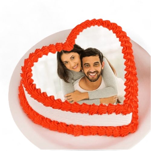 Heart Shape Photo Cake Of Your Choice