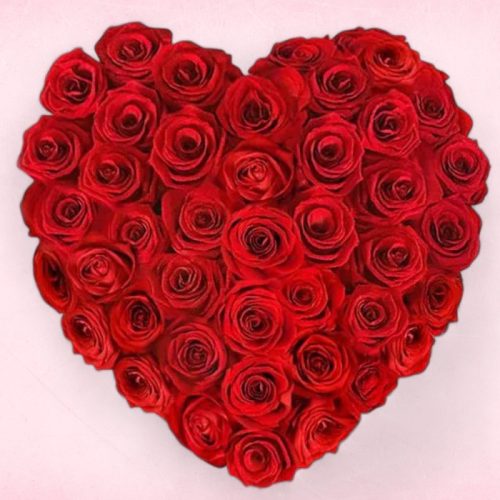 Heartfelt Affection - 40 Red Roses Heart