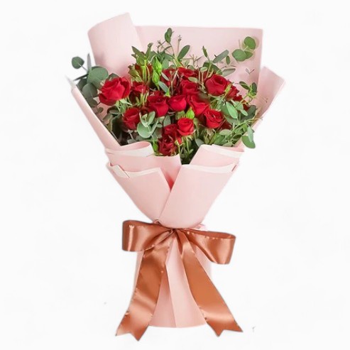 Scarlet Romance Red Roses Bouquet