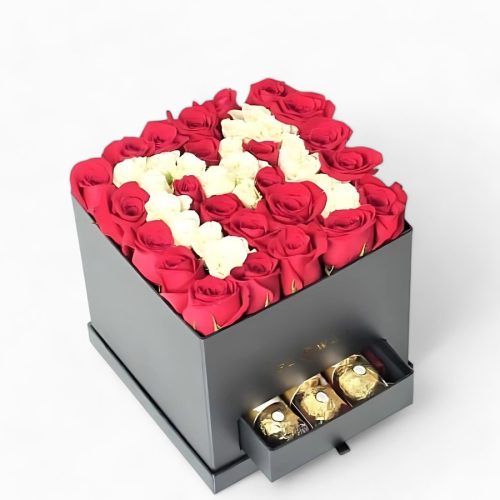 Love in Bloom Personalized Rose Box with Chocolates