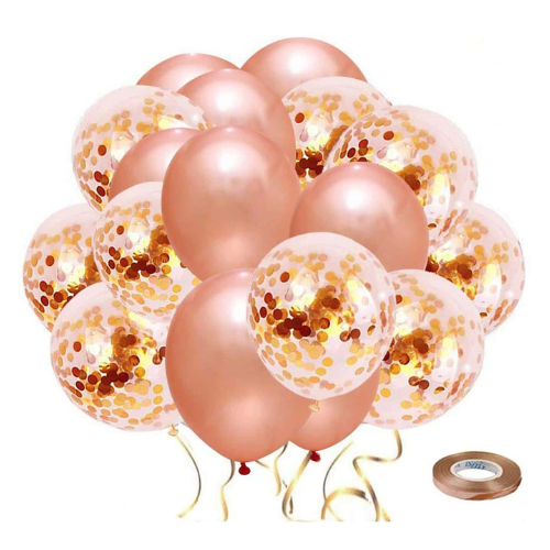 Confettie Rose Gold Balloon Collection