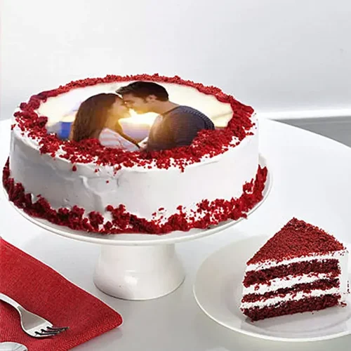 Premium Red Velvet Photo Cake