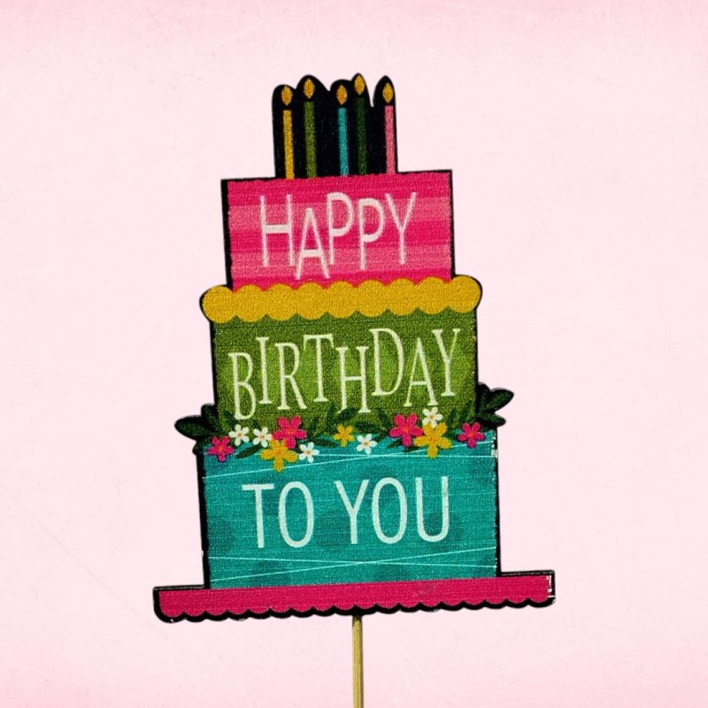 Happy Birthday with Candle Topper