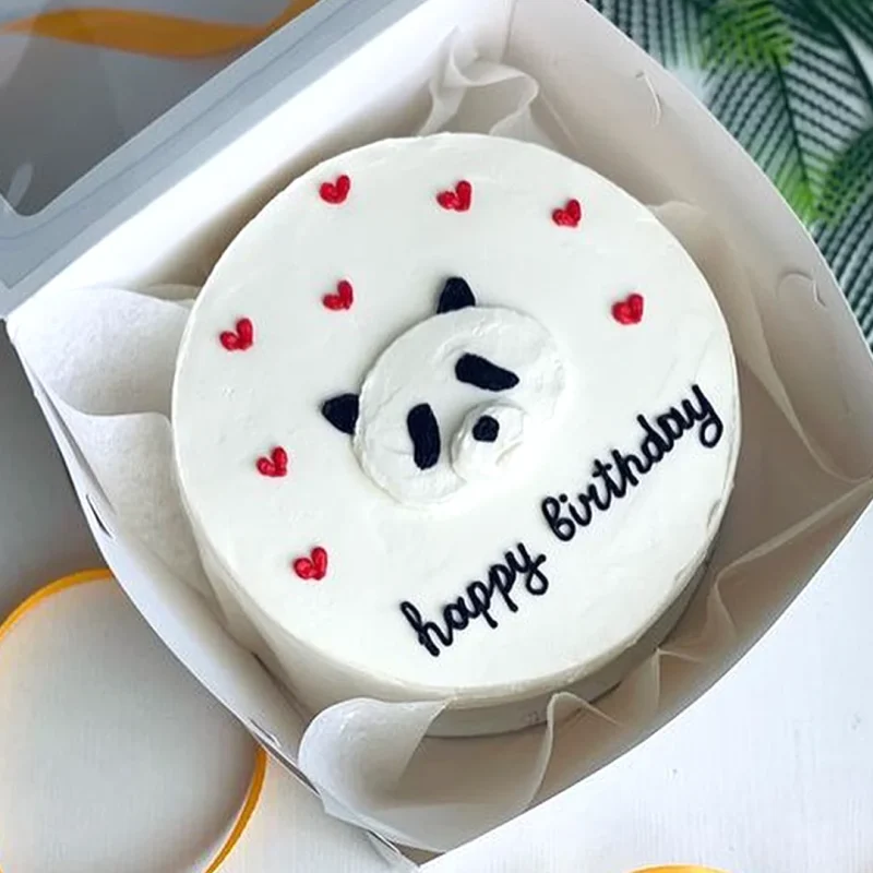 Panda Love HBD Mini Bento Cake - White - Image 2