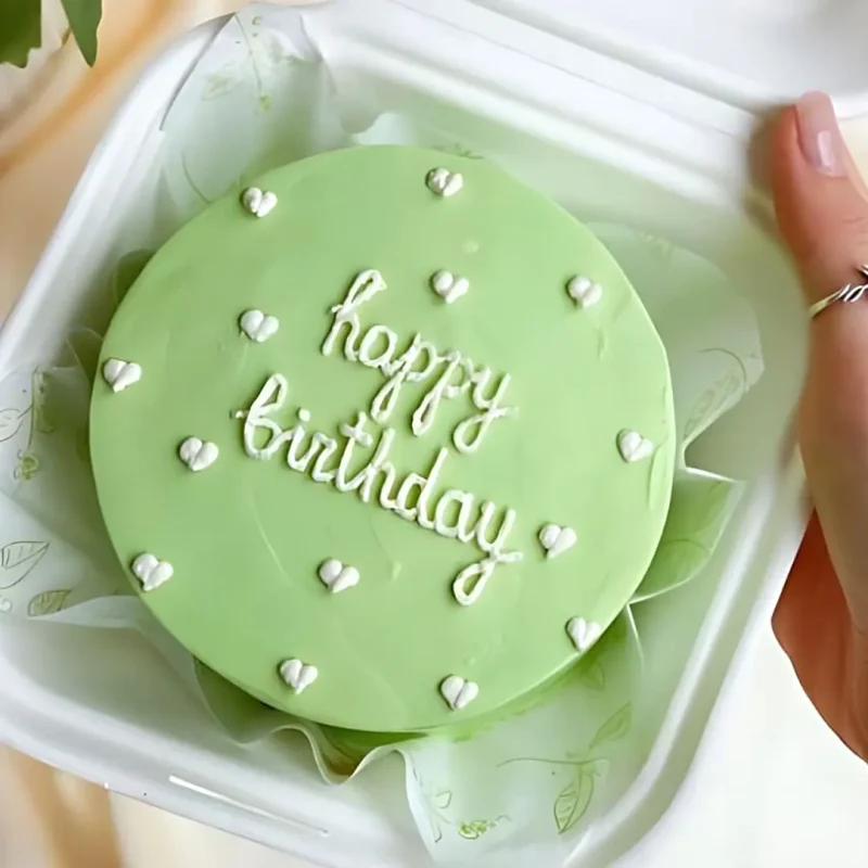Love Happy Birthday Mini Bento Cake - Green - Image 2