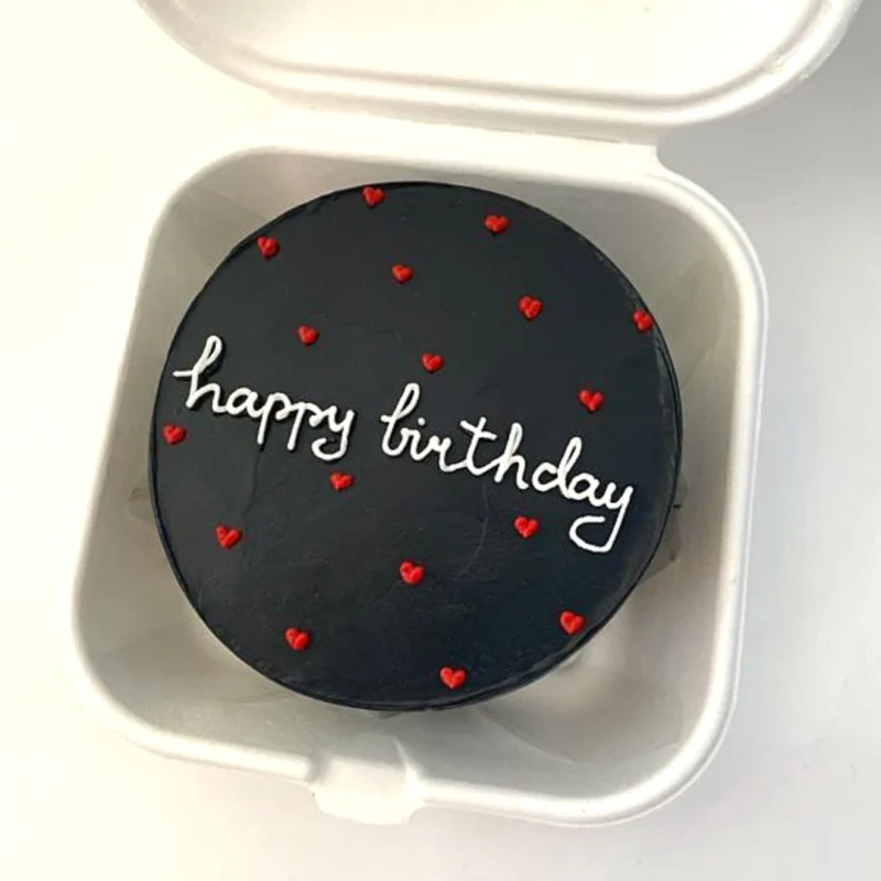 Heart Happy Birthday Mini Bento Cake - Chocolate