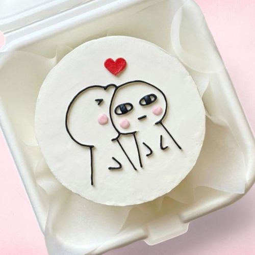 Character Mini Cake - White