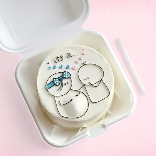 Funny Celebration Mini Cake - White