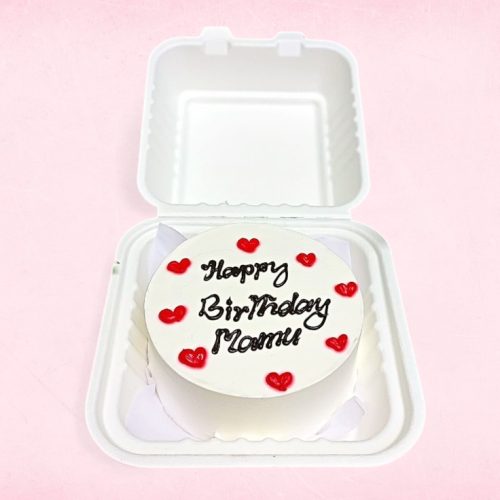 Birthday Celebration Mini Cake - White
