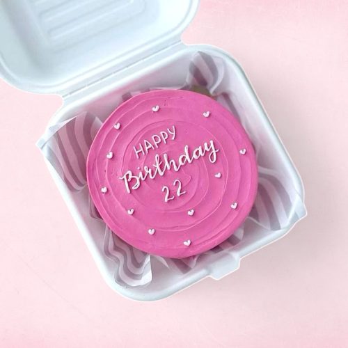 Happy Birthday Mini Cake - Pink