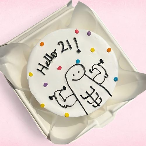Funky Mini Cake - White
