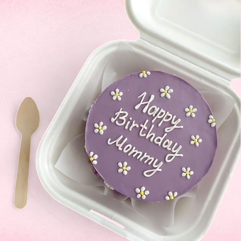 Happy Birthday Mother Mini Cake - Purple