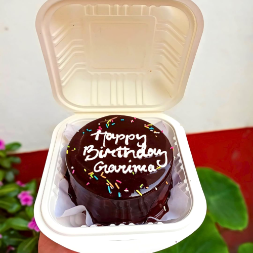 Sprinklers Happy Birthday Mini Bento Cake - Chocolate