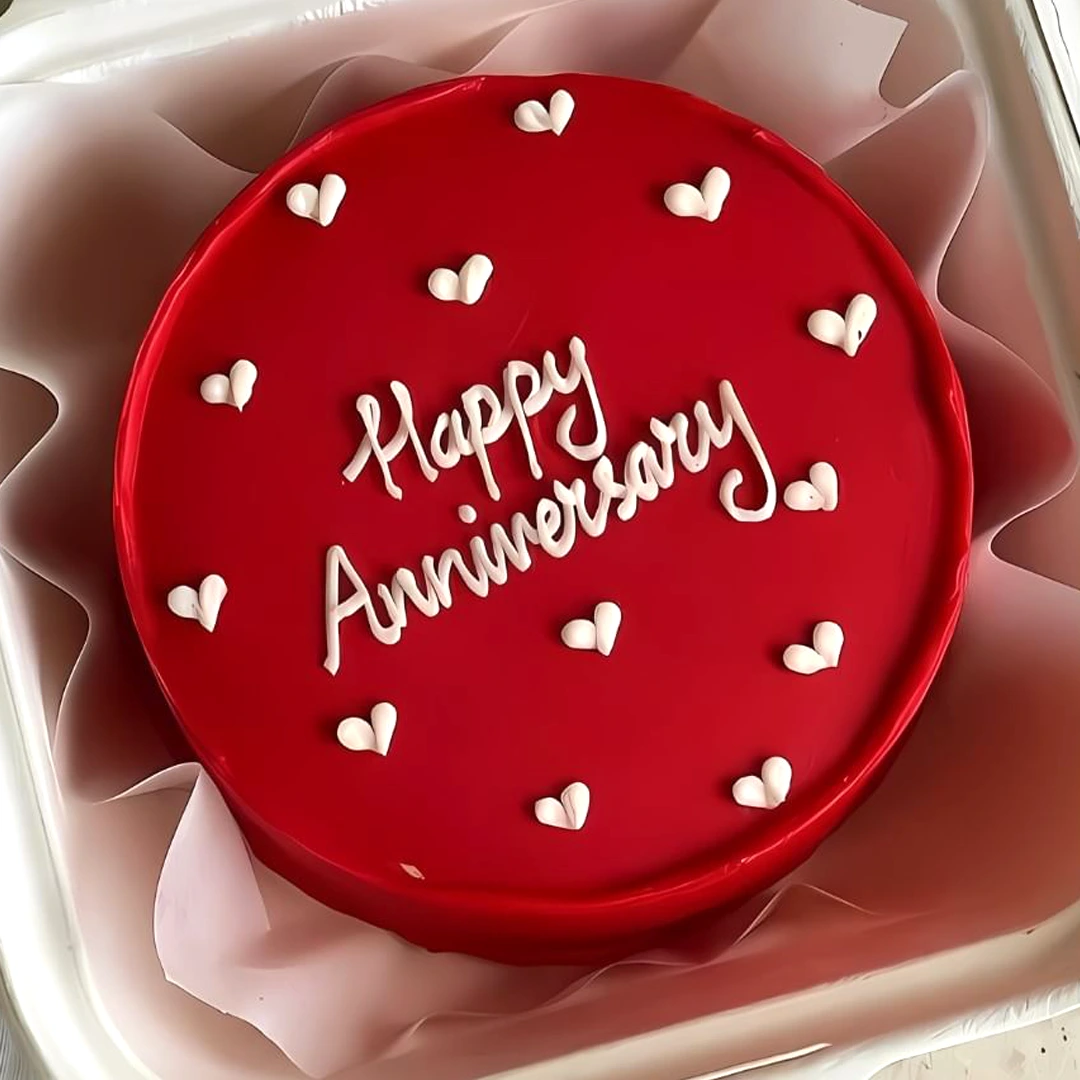 Happy Anniversary Love Mini Bento Cake - Red