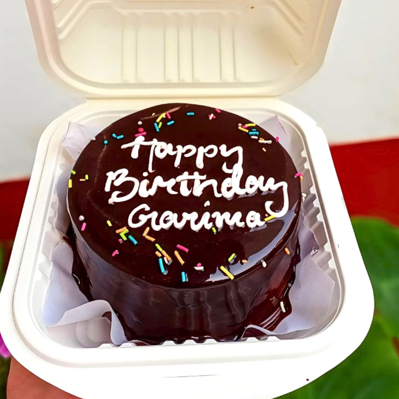 Sprinklers Happy Birthday Mini Bento Cake - Chocolate - Image 2