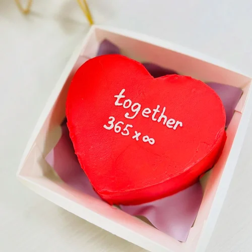 Together 365 Heart Shape Mini Bento Cake - Red