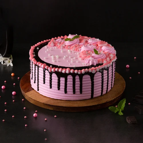 Pink Elegance Drizzle Cake