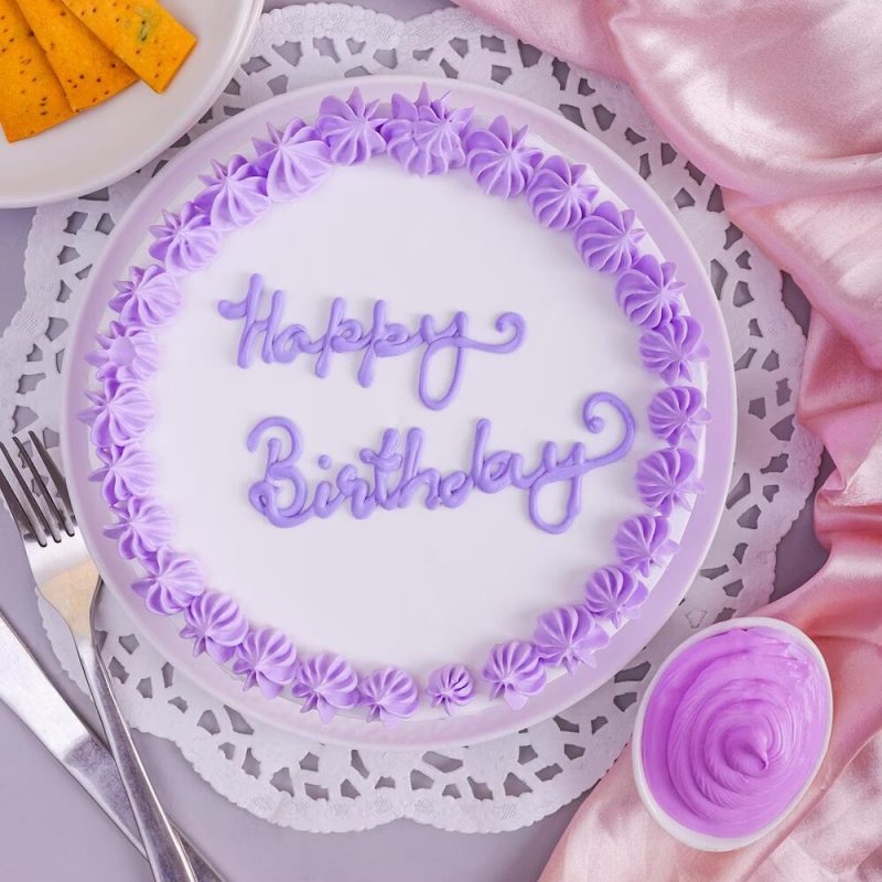 Floral Vanilla Cream Cake - Image 2