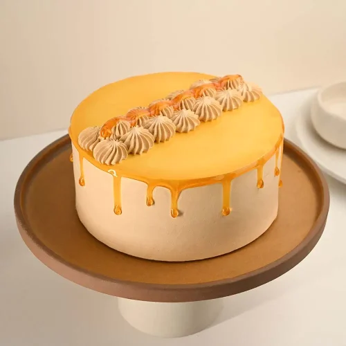Golden Drizzle Butterscotch Delight Cake
