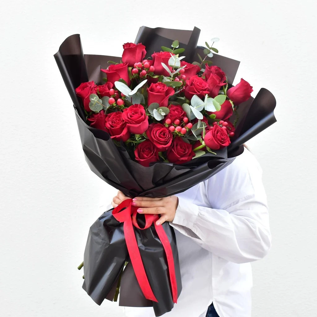 Red Rose with Mixed Filler Bouquet