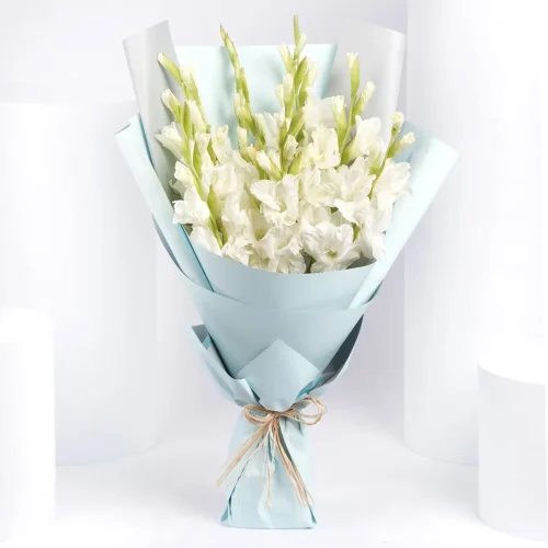 White Elegance Gladiolus Bouquet