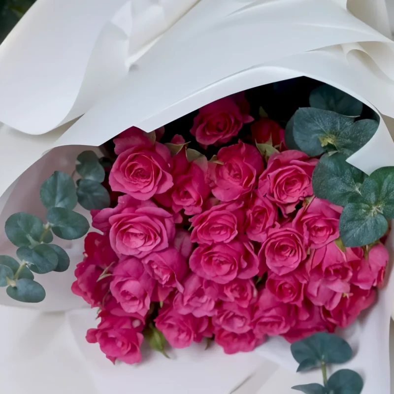 Congratulations Mini Cake & Baby Rose Bouquet - Image 3