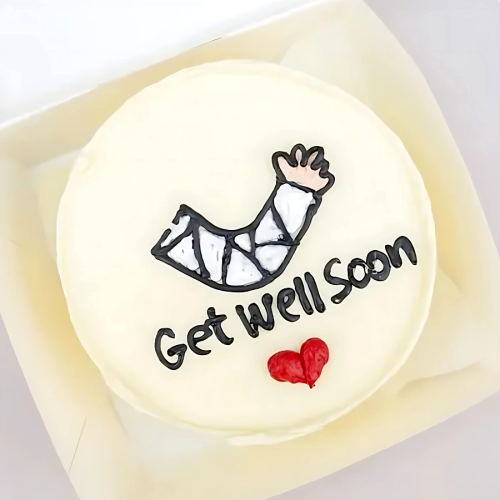 Get Well Soon Hand Mini Bento Cake - White