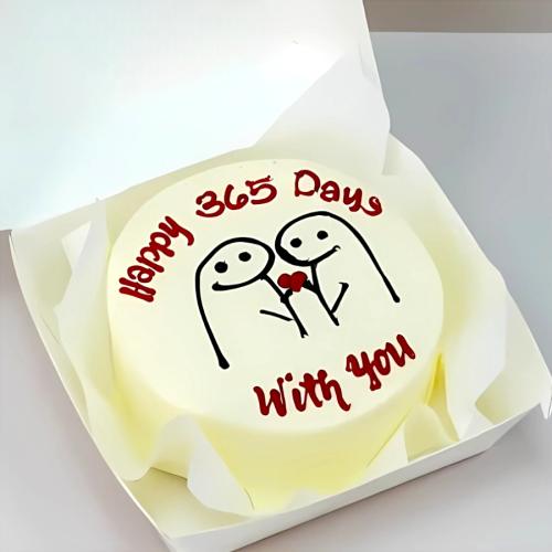 Happy Together 365 Mini Bento Cake - White