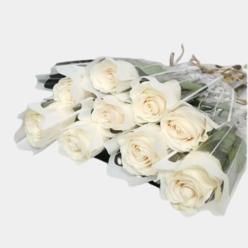 Elegant Single White Rose Wrap - Image 2