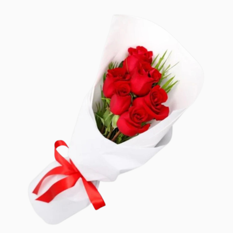 Timeless Love – 6 Red Roses Bouquet