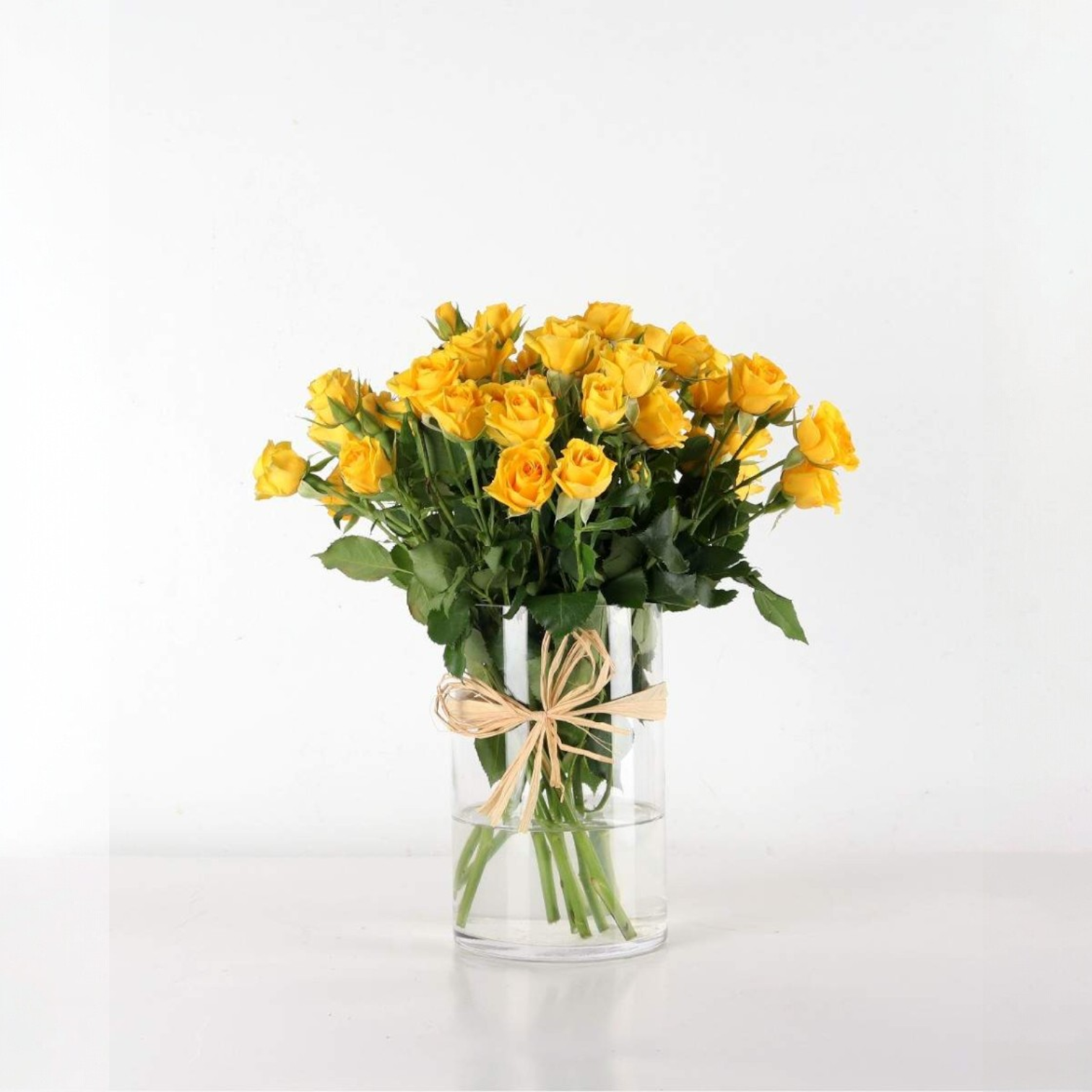 Sunshine Bloom – Yellow Spray Roses in Vase