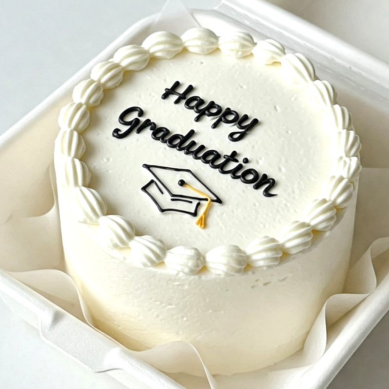 Happy Graduation Mini Bento Cake - White - Image 2