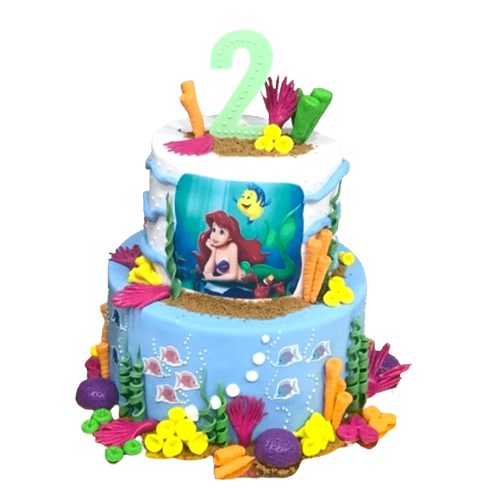 Mermaid Themed Kids Birthday Cake