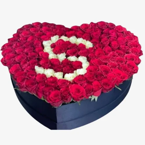 Heartfelt Bloom Box – Personalized Alphabet Roses