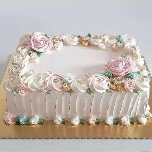 Pastel Blossom Floral Cake (30x40 cm)
