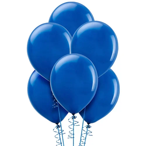 Blue Helium Balloons - 6 pcs