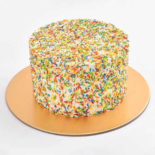 Rainbow Sprinkle Celebration Vanilla Cake