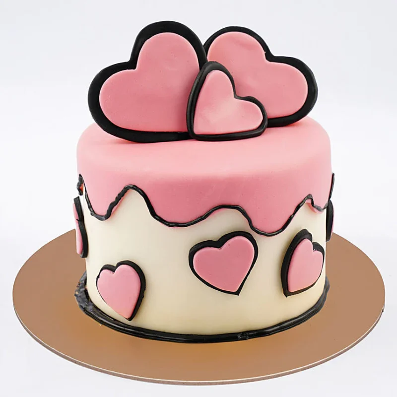 Pink Chocolate Celebration Cake – Heart Edition