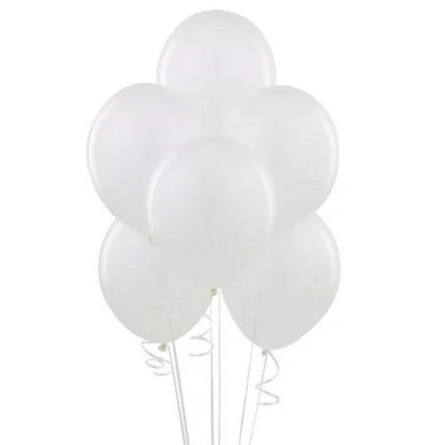 White Helium Balloons
