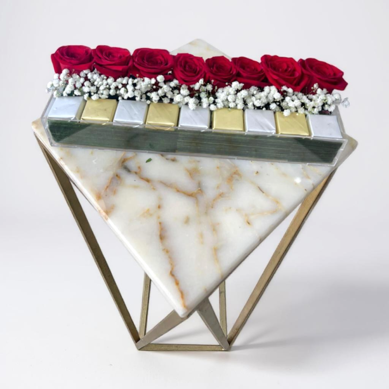 Red Elegance Floral & Chocolate Box - Image 3