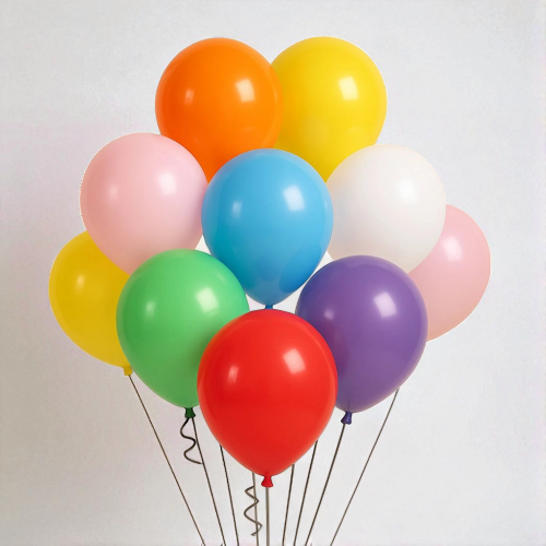 Rainbow Joy – Assorted Color Balloons - 10pcs