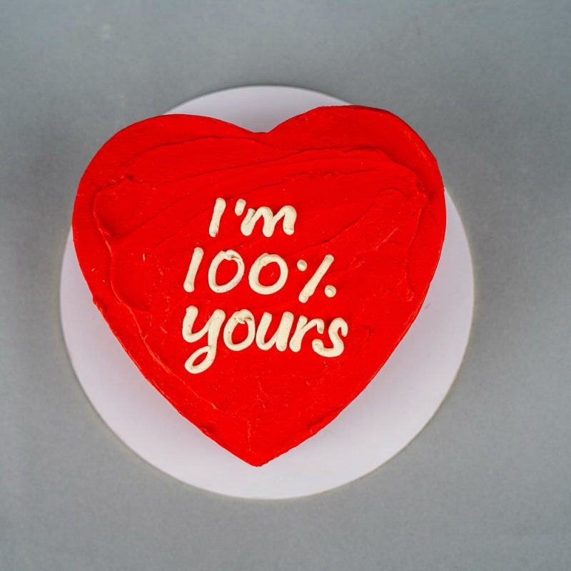 I'M 100% Yours Mini Bento Cake - Red