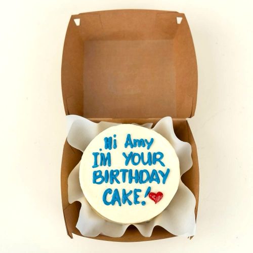 It's Your Happy Birthday Mini Bento Cake - White