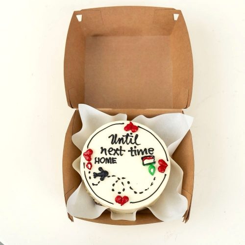 Until Next Time Mini Bento Cake - White