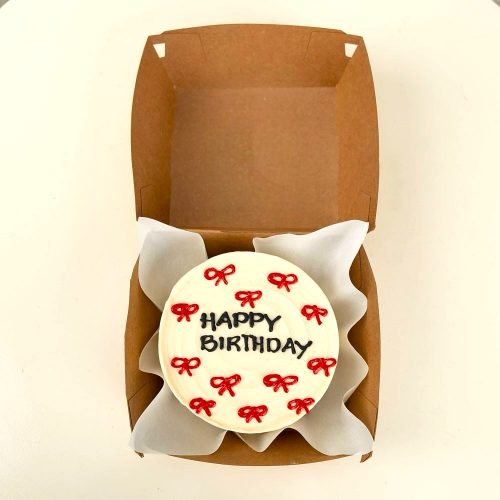 Happy Birthday Pookie Mini Bento Cake - White