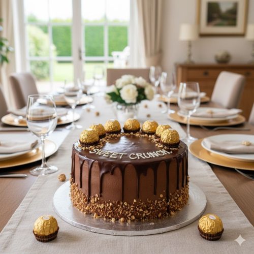 Sweet Crunch Ferrero Cake